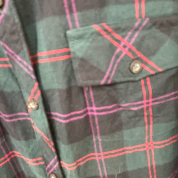 Eddie Bauer Green Plaid Top size 2X - Picture 3 of 5